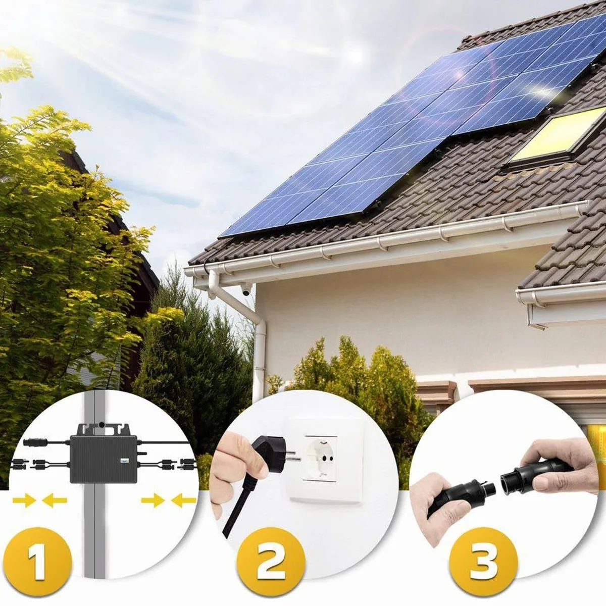 SUNNIVA Balkonkraftwerk 920W Bifazial, hohe Effizienz und einfache Installation 4