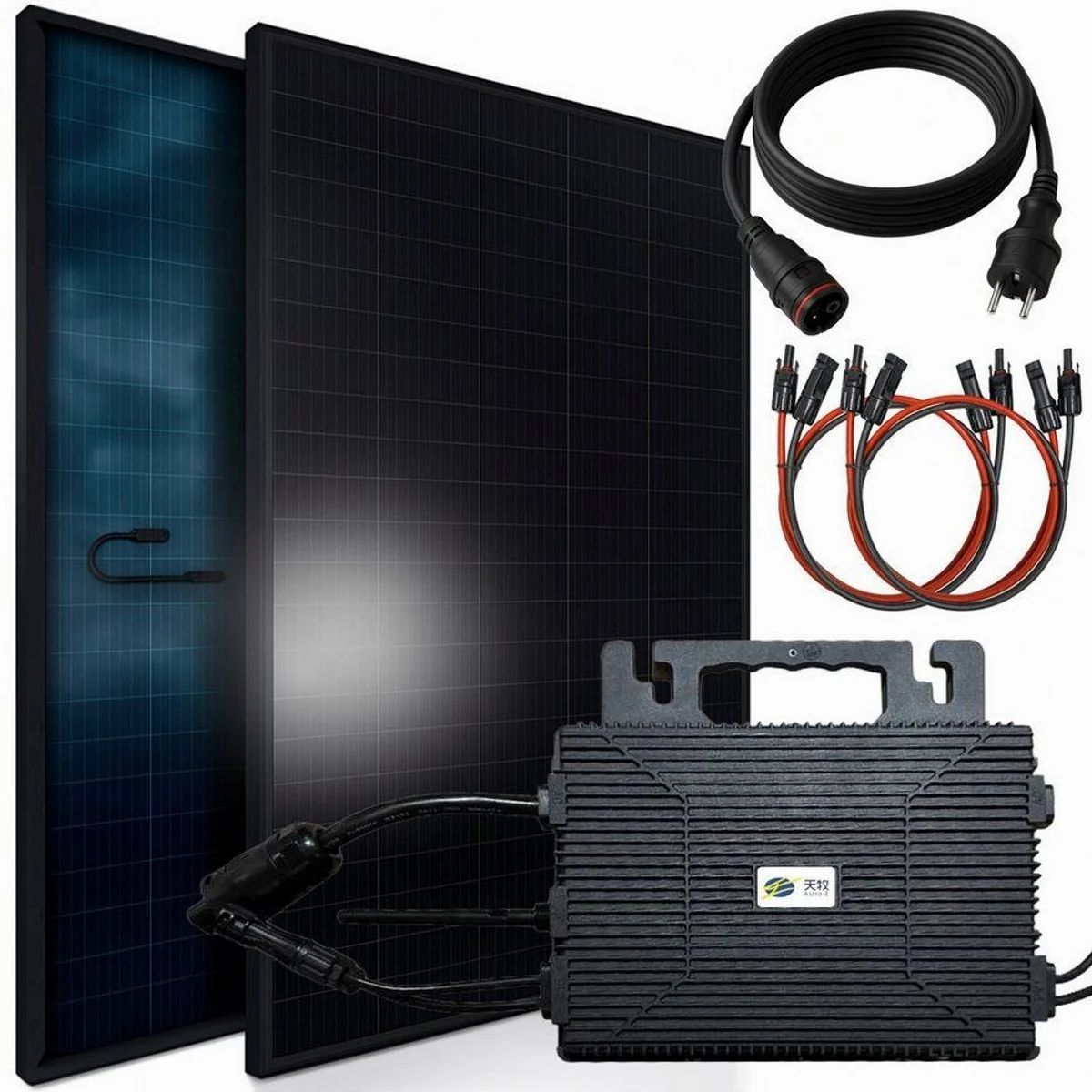 SUNNIVA Balkonkraftwerk 920W, Bifazial, Plug & Play — hohe Effizienz, einfache Installation, umfangreicher Lieferumfang