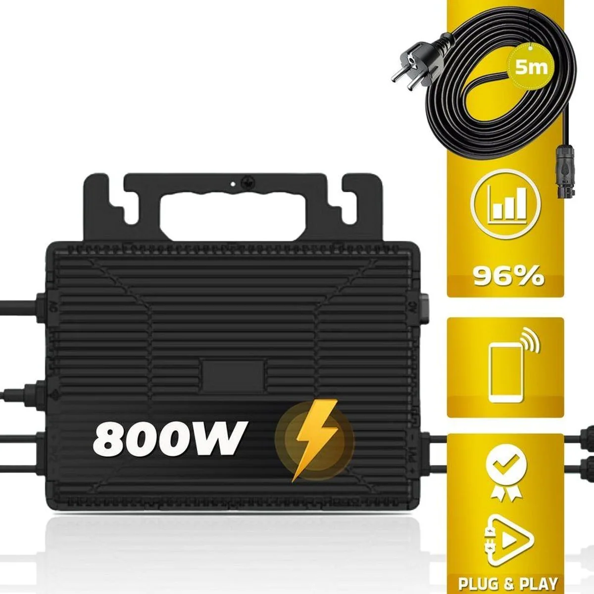 SUNNIVA Balkonkraftwerk 900W/800W, hohe Effizienz, einfache Installation 3