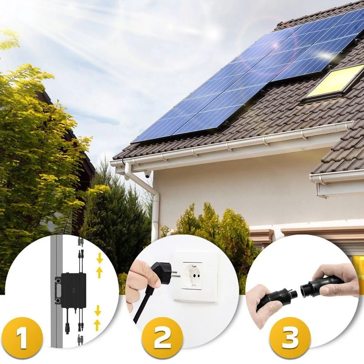 SUNNIVA Balkonkraftwerk 900W/800W, hohe Effizienz, einfache Installation 4