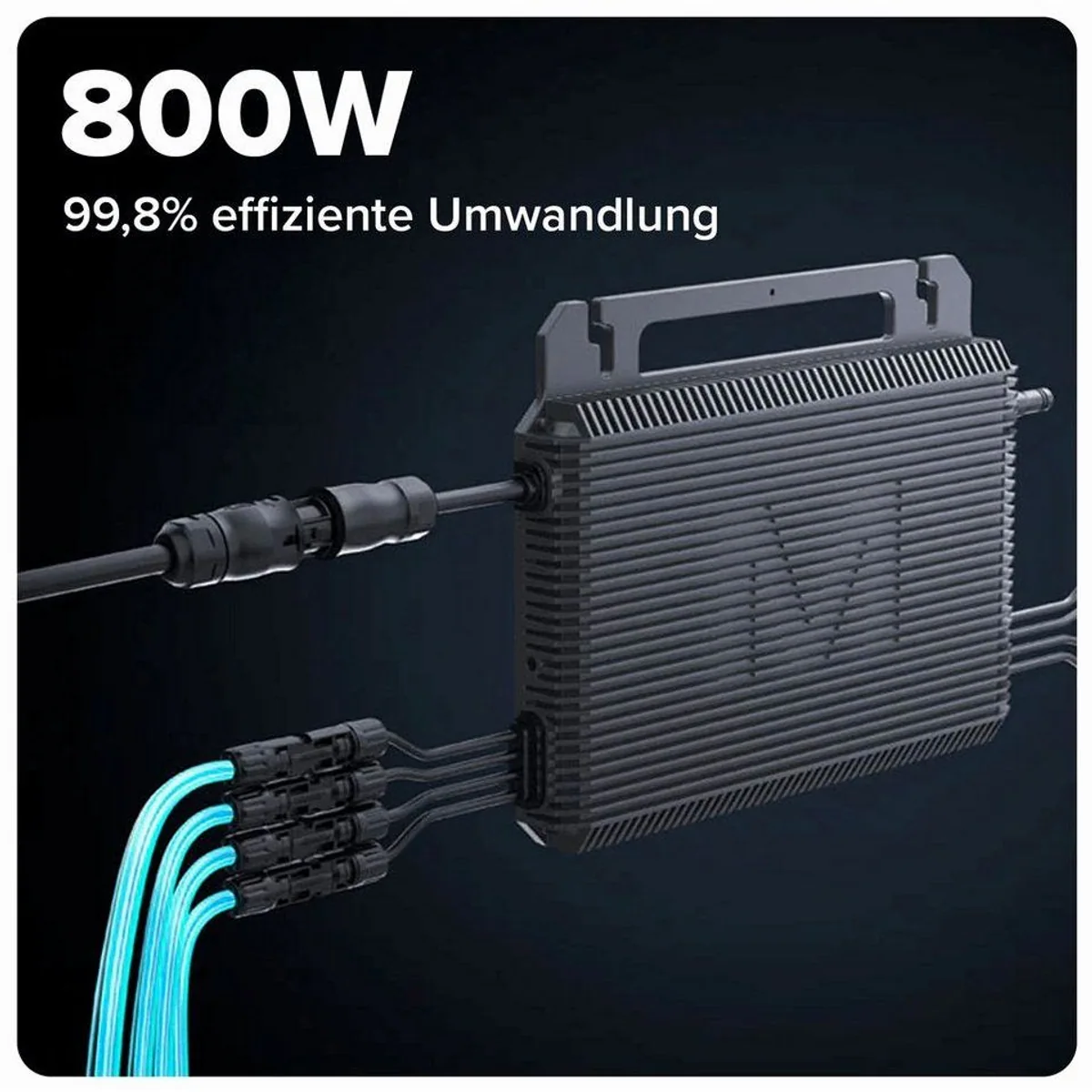 SUNNIVA Balkonkraftwerk 2000W, effiziente Energieerzeugung mit bifazialen Modulen 5