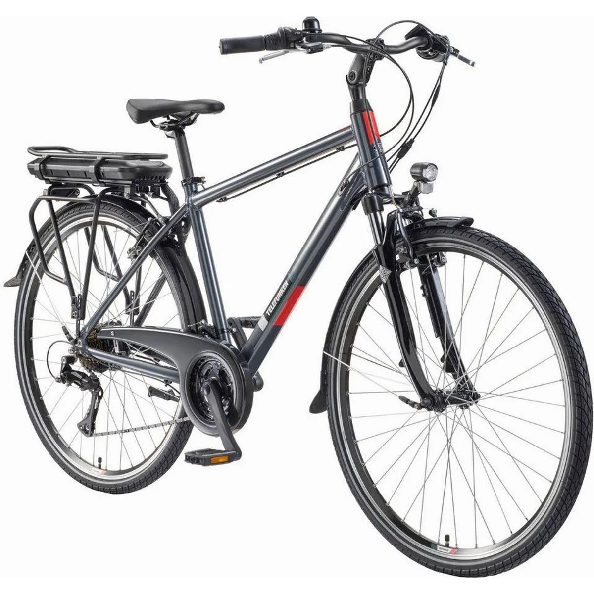 Telefunken E-Bike Expedition XT485 Herren, 250W Heckmotor, 536,5 Wh Akku, 21-Gang Shimano 2