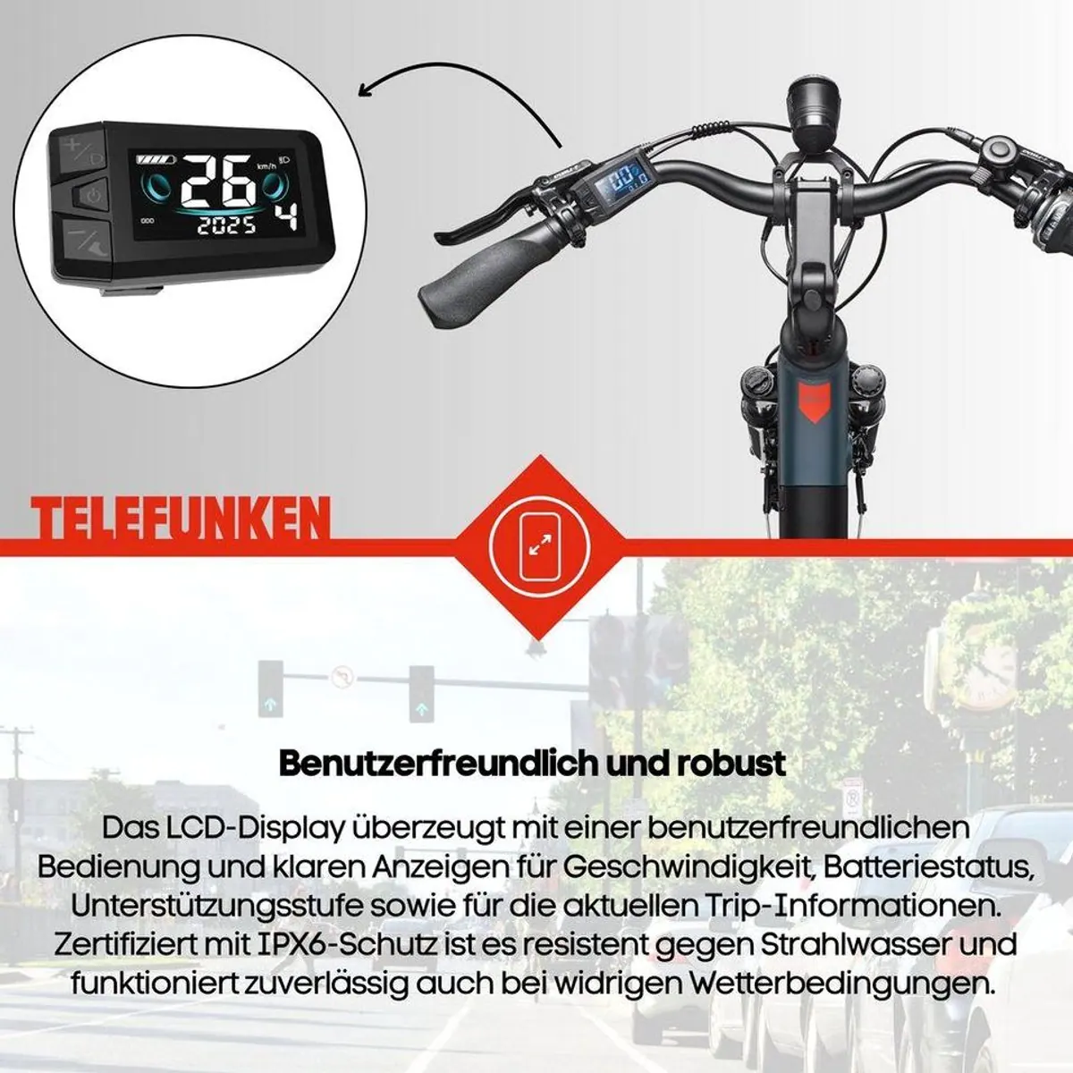 Telefunken RC675 E-Bike Cityrad, 7-Gang Nabenschaltung, integrierter Akku, 28 Zoll 5