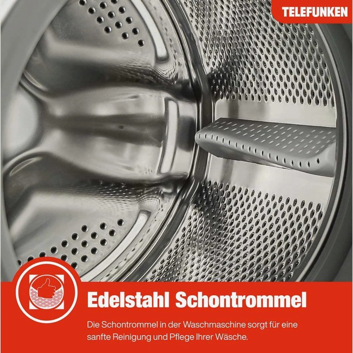 Telefunken W714AS1W Waschmaschine, 7 kg, 1400 U/min, Inverter Motor, AquaStop 4