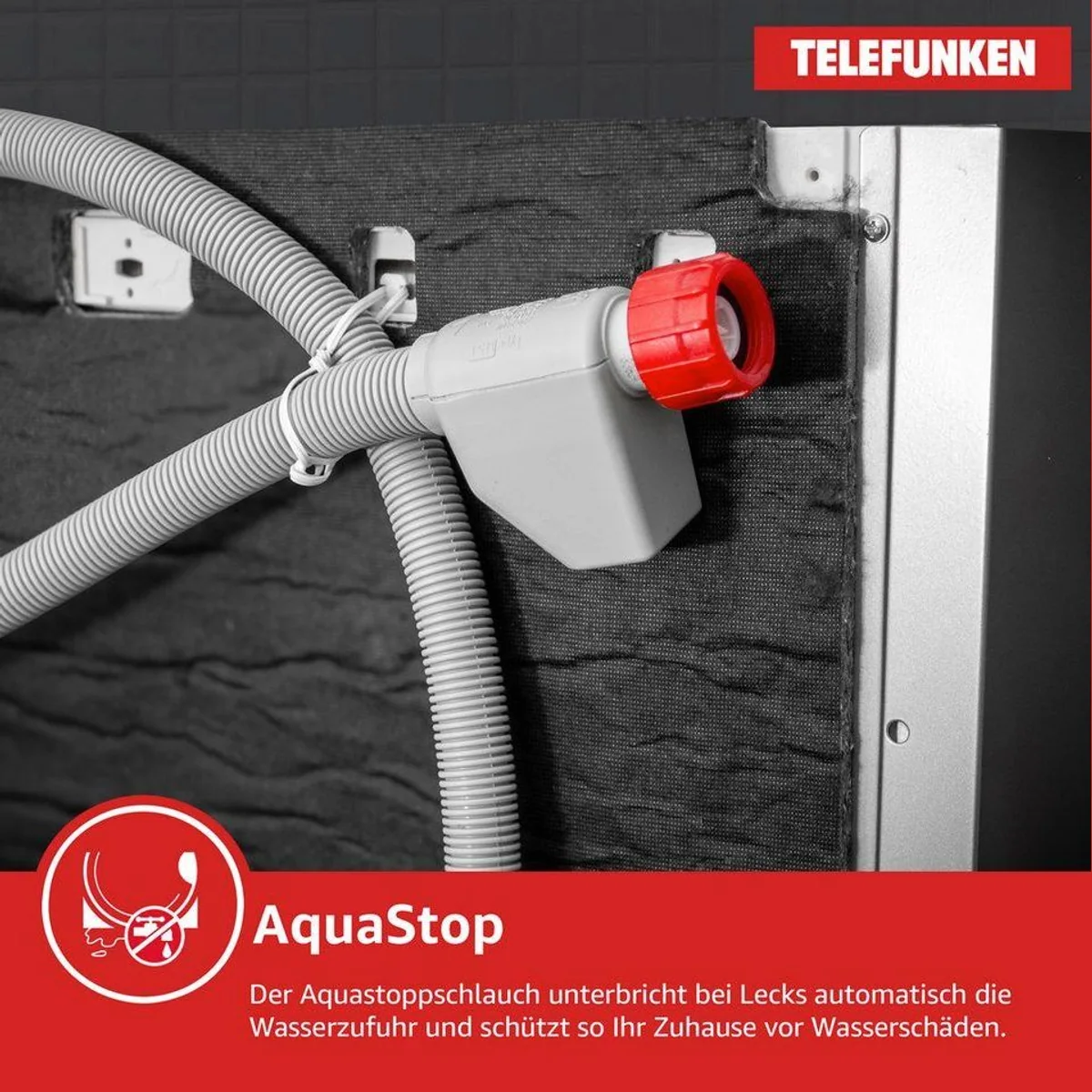 Telefunken GEV6012D Geschirrspüler, 12 Maßgedecke, AquaStop, 45 dB — hohe Effizienz und Sicherheit 3