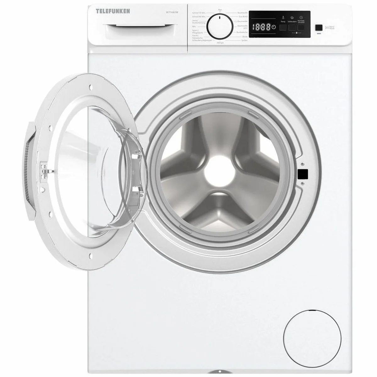 Telefunken W714A1W Waschmaschine, 7 kg Kapazität, 1400 U/min Schleuderdrehzahl, Inverter Motor 2