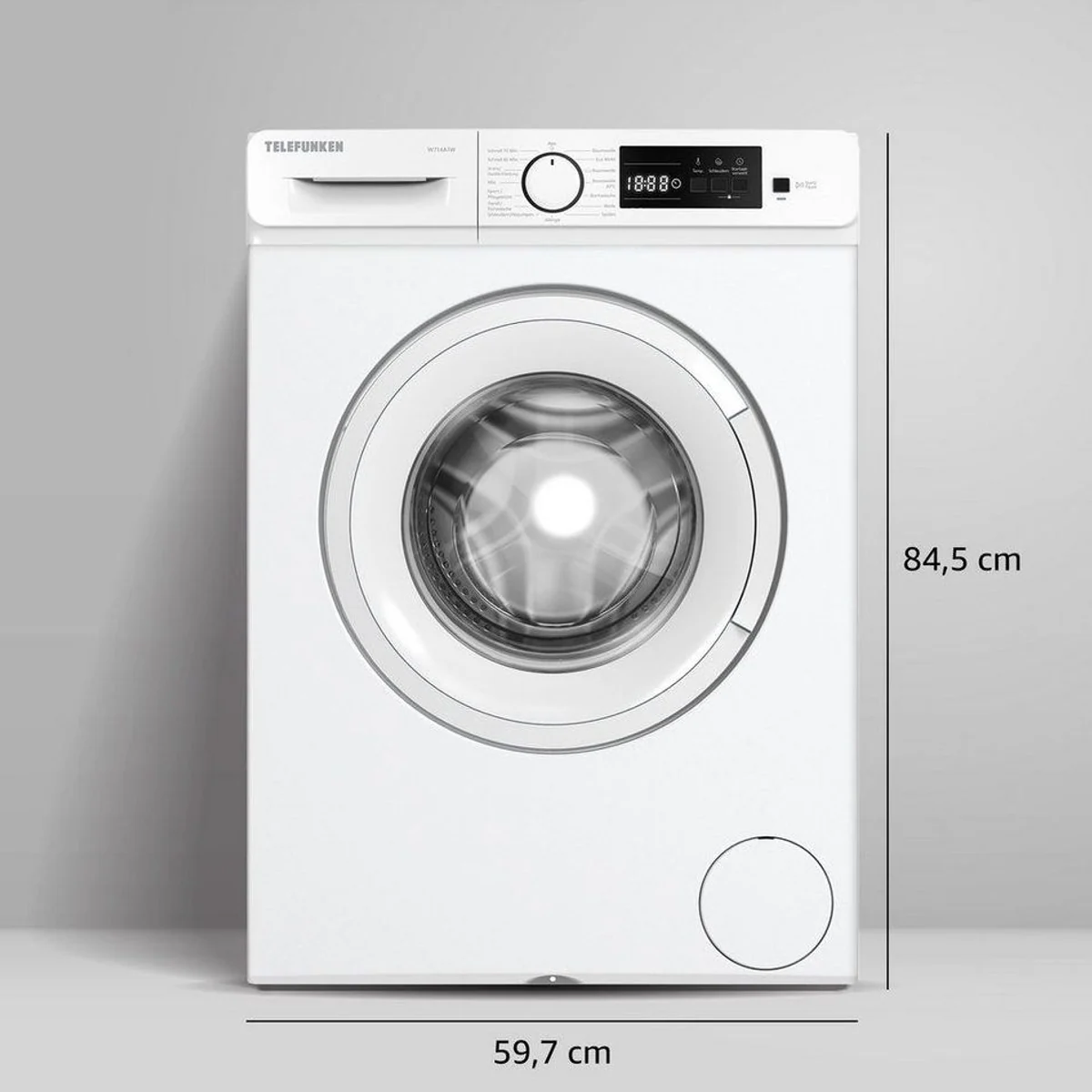 Telefunken W714A1W Waschmaschine, 7 kg Kapazität, 1400 U/min Schleuderdrehzahl, Inverter Motor 5