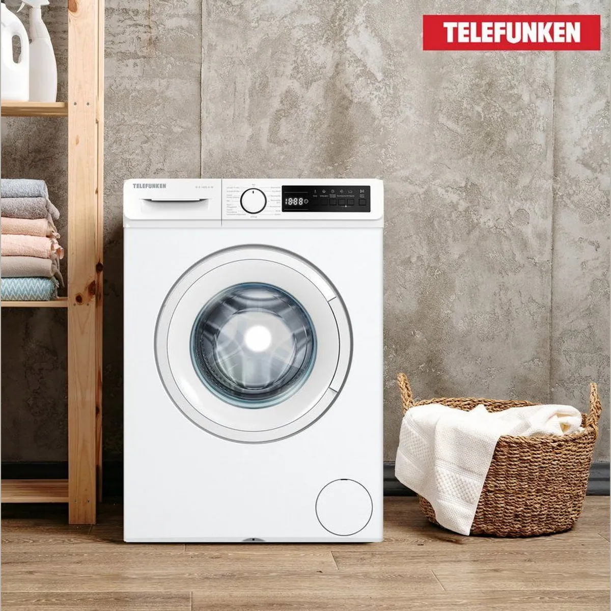 Telefunken W-8-1400-A-W Waschmaschine, 8 kg, 1400 U/min, Inverter Motor, Schontrommel 2