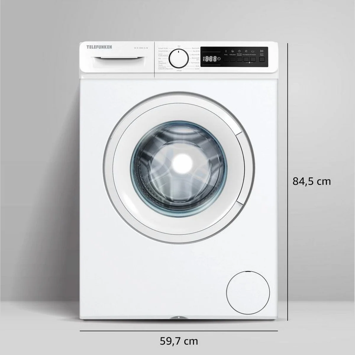 Telefunken W-8-1400-A-W Waschmaschine, 8 kg, 1400 U/min, Inverter Motor, Schontrommel 5