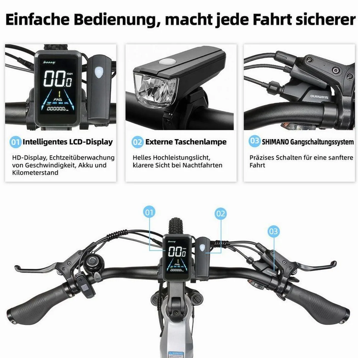 TTGO E-Bike Cityrad 28 Zoll, 120 km Reichweite, Drehmomentsensor, hydraulische Scheibenbremsen 5