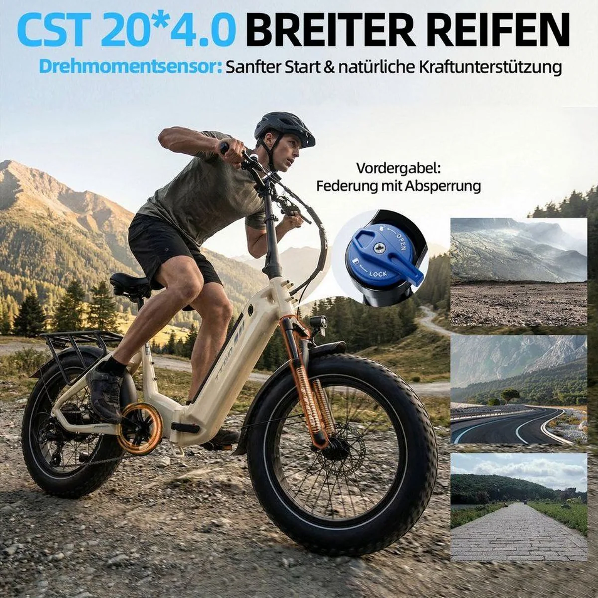 TTGO E-Bike Klapprad F6B, 70Nm Motor, 140km Reichweite, faltbar, 7-Gang Shimano 2
