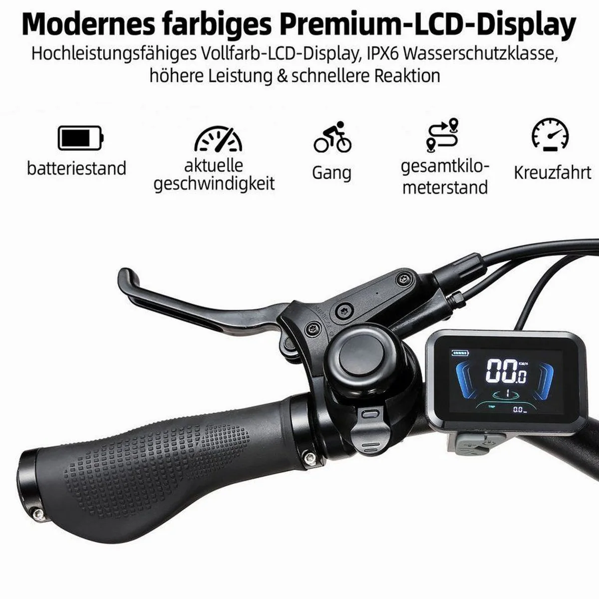 TTGO E-Bike Cityrad, 250 W Hinterradmotor, 70 Nm Drehmoment, 648 Wh Akku 5