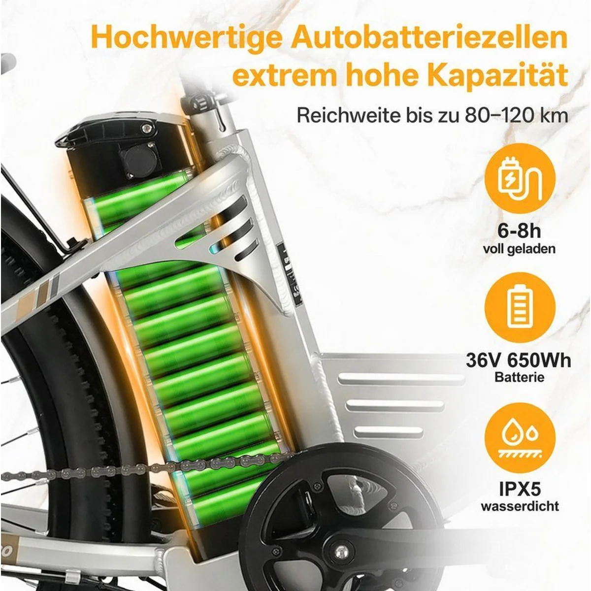 TTGO E-Bike Cityrad 26 Zoll, 650Wh Akku, 7-Gang SHIMANO, Federgabel 3