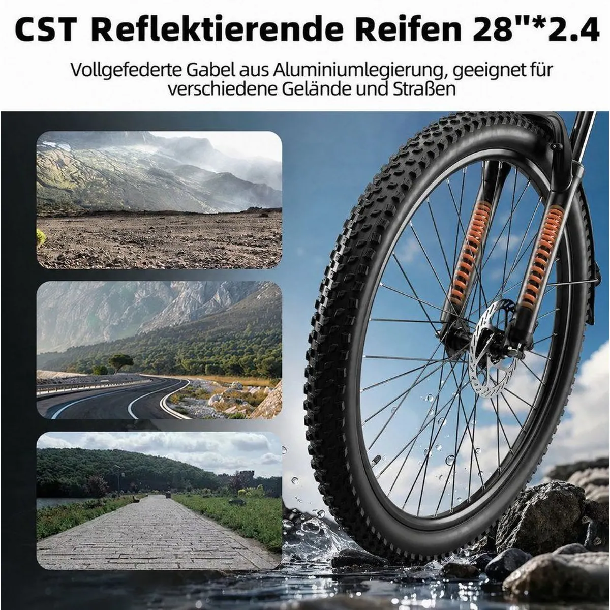 TTGO E-Bike Cityrad 28 Zoll, 110 km Reichweite, 7-Gang Shimano Schaltung 5