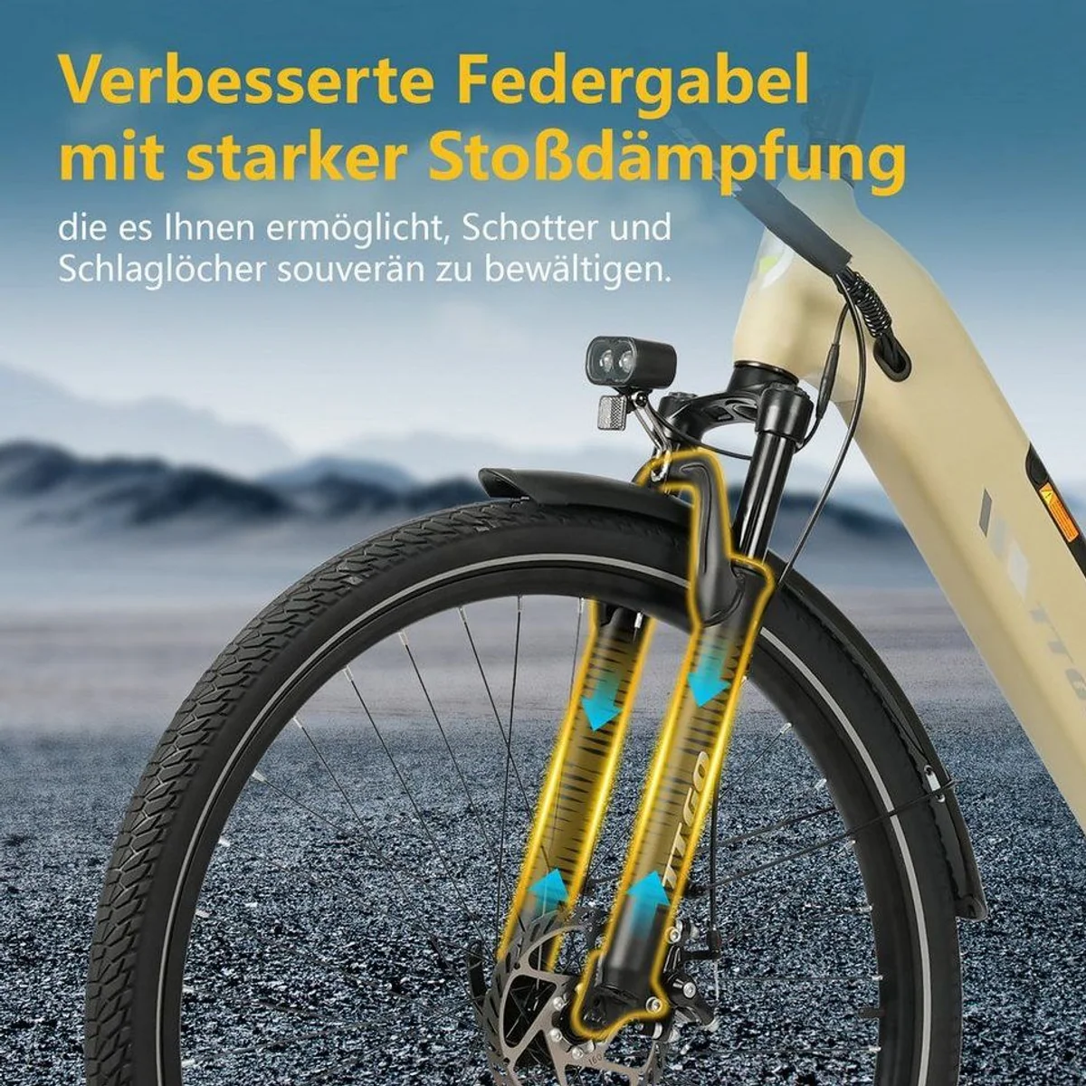 TTGO E-Bike Cityrad 28 Zoll, 150 km Reichweite, 7-Gang Shimano 5
