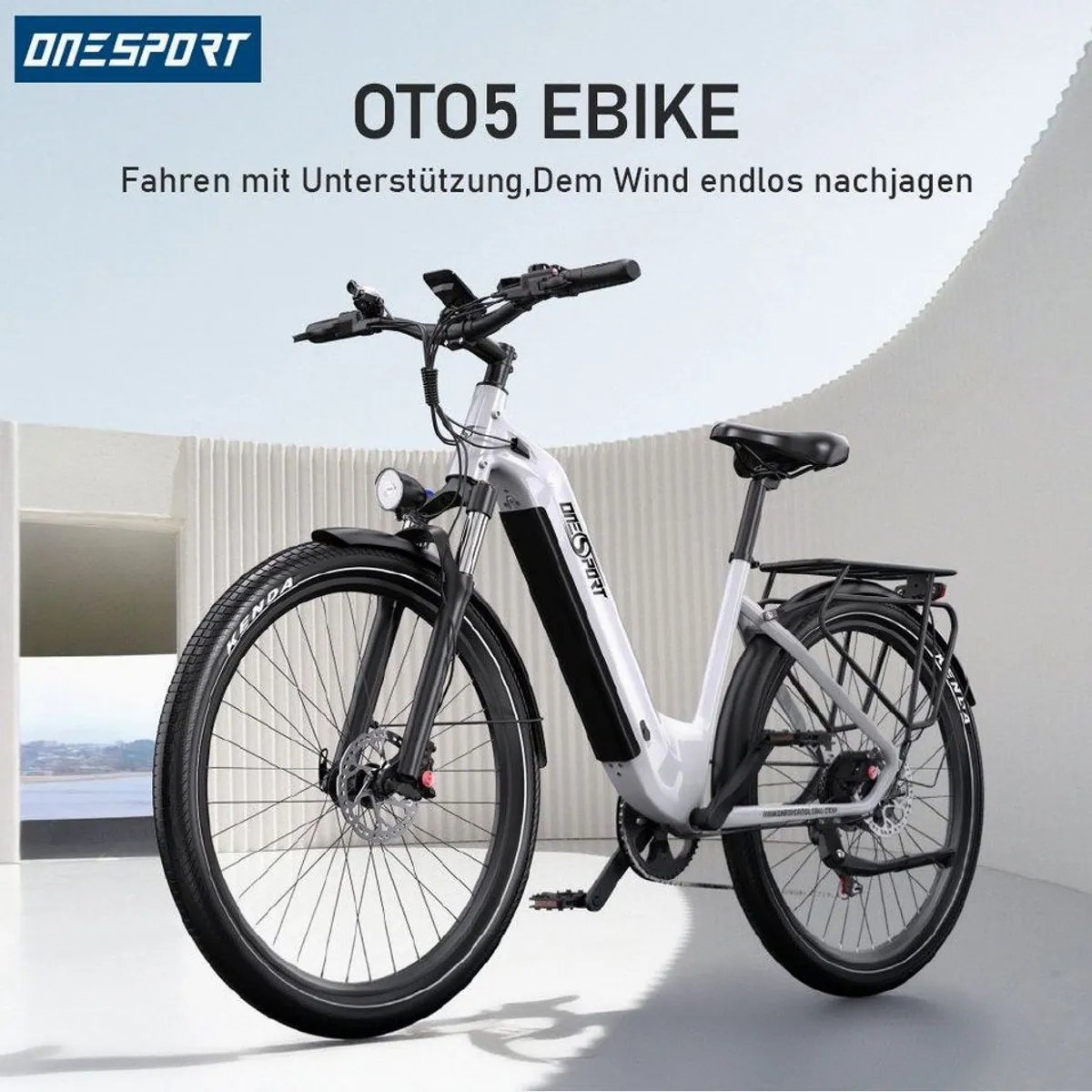 Vankel E-Bike Cityrad 28 Zoll, 655Wh Akku, 7-Gang Shimano — bis 120 km Reichweite, Heckmotor, hydraulische Bremsen 3