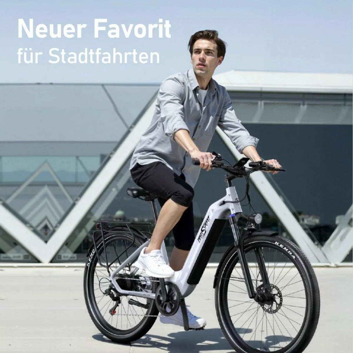 Vankel E-Bike Cityrad 28 Zoll, 655Wh Akku, 7-Gang Shimano — bis 120 km Reichweite, Heckmotor, hydraulische Bremsen 4