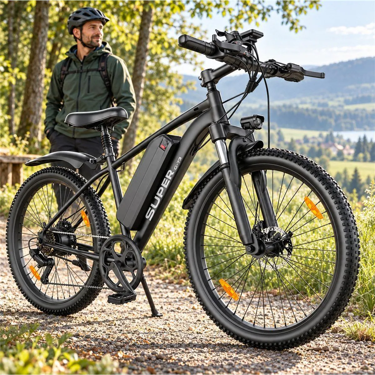 Vankel G73 E-Mountainbike, 250W Motor, 624Wh Akku, Shimano 7-Gang 2