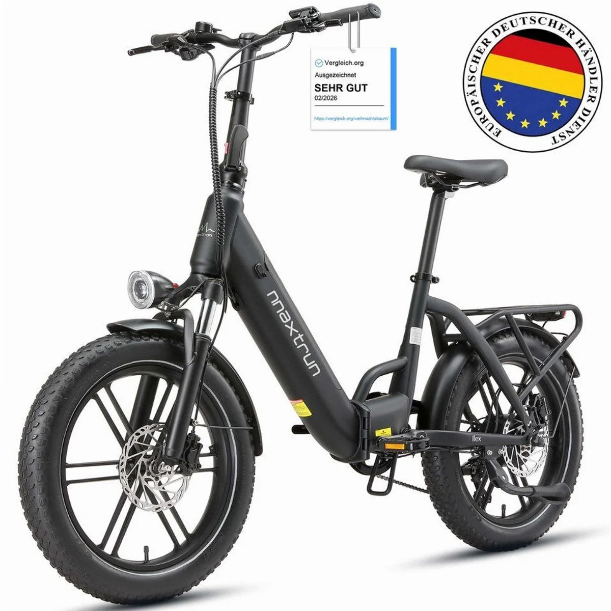 Vankel E-Bike E-Faltrad 20 Zoll, 250W Motor, 691Wh Akku, hydraulische Bremsen