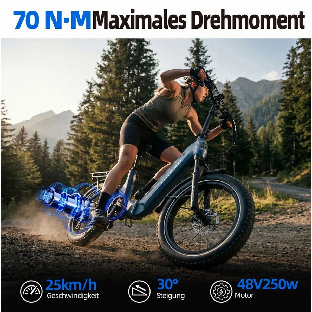 Vankel E-Bike Klapprad 20 Zoll, vollgefederte Konstruktion, 150 km Reichweite 4