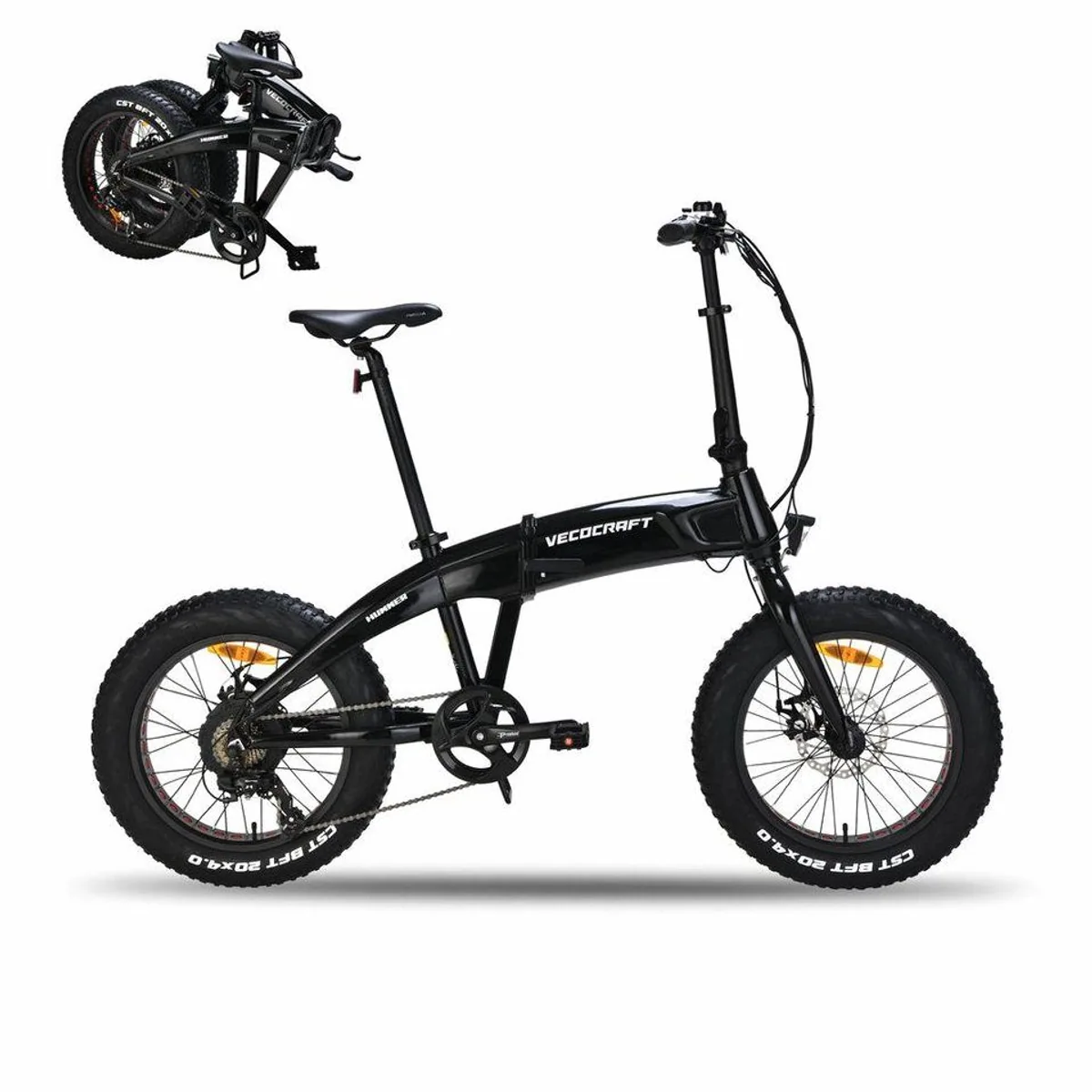 VECOCRAFT E-Bike Klapprad, leistungsstarker 48V Motor, Shimano 7-Gang, 100 km Reichweite
