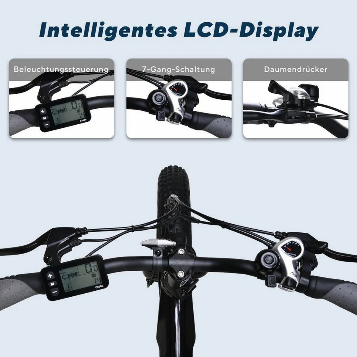 VECOCRAFT E-Bike Klapprad, leistungsstarker 48V Motor, Shimano 7-Gang, 100 km Reichweite 5