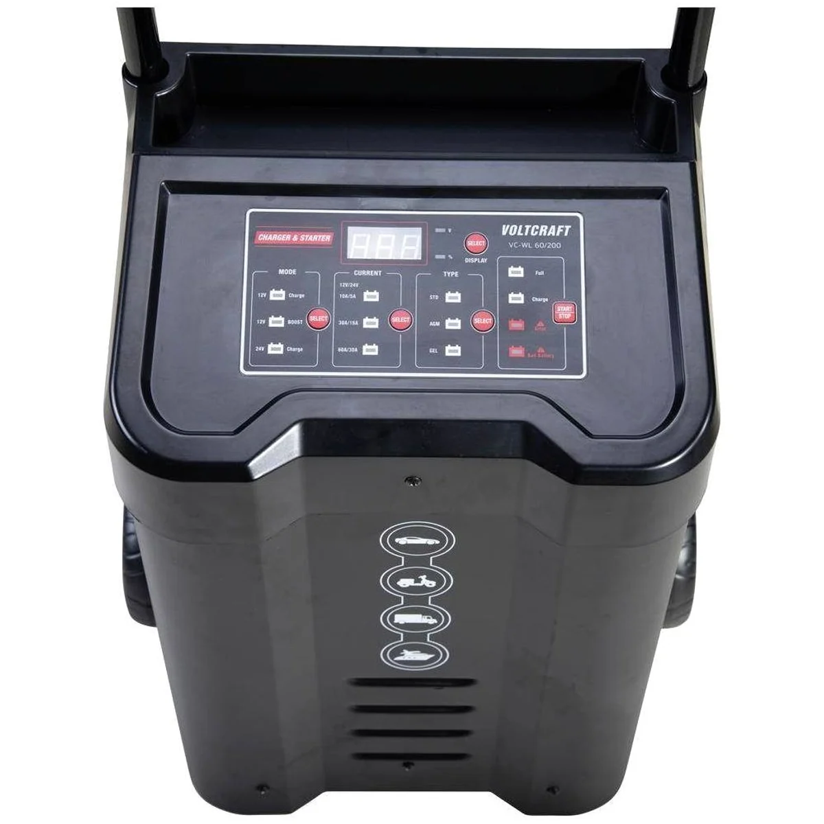 VOLTCRAFT VC-WL 60/200 Werkstattlade-/Startgerät, mobil, sicher, leistungsstark 5