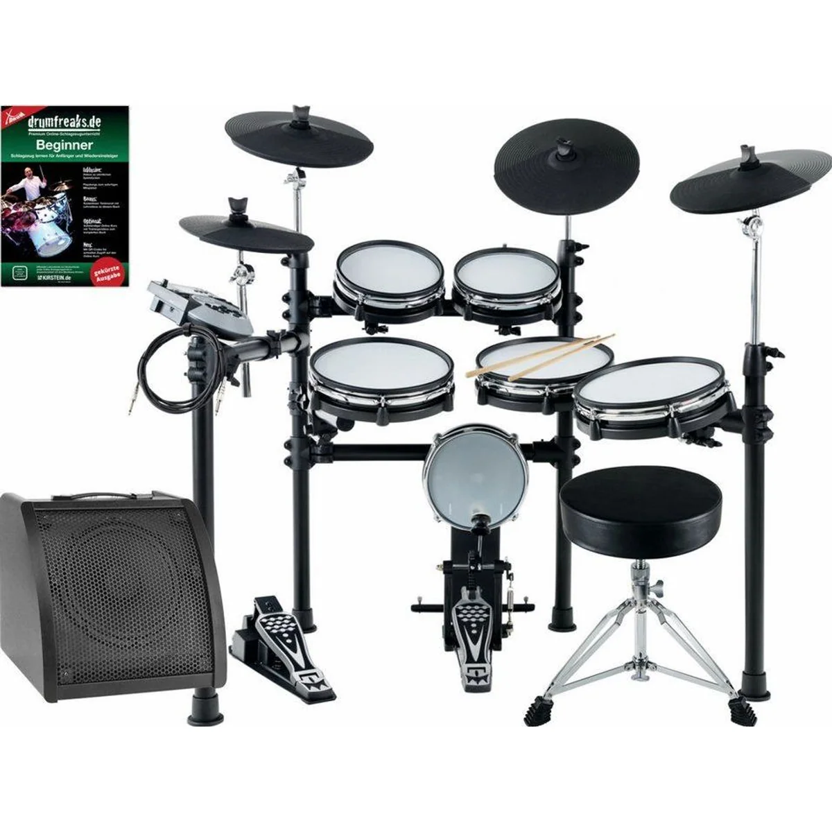 XDrum DD-530 E-Drum, 400 Sounds, Mesh Heads, Lernmodus — vielseitig für Bühne und Übung