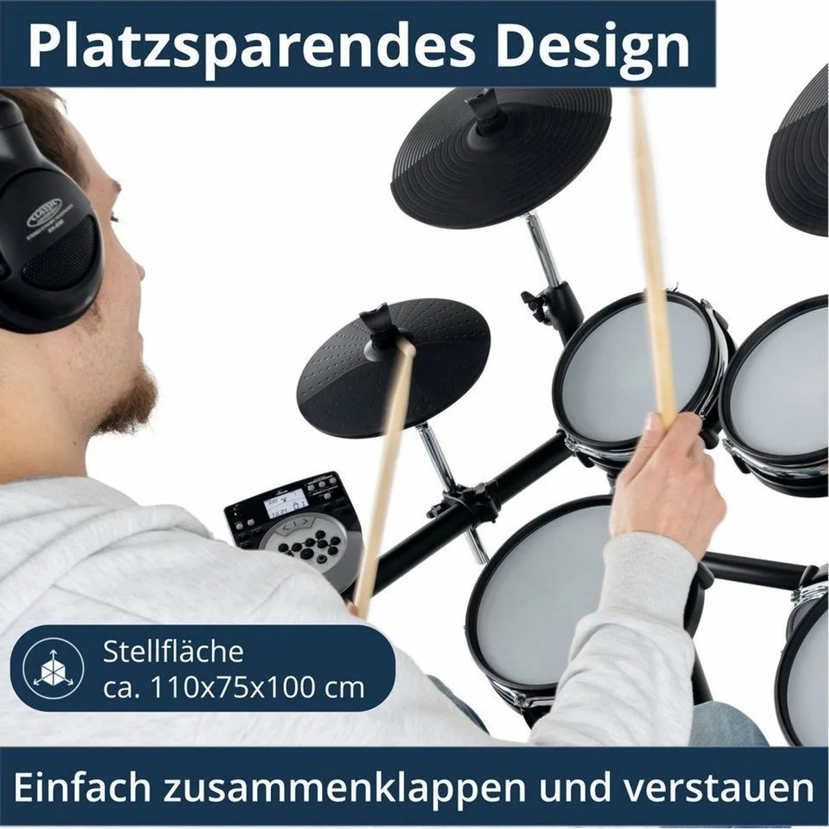 XDrum DD-530 E-Drum, 400 Sounds, Mesh Heads, Lernmodus — vielseitig für Bühne und Übung 3