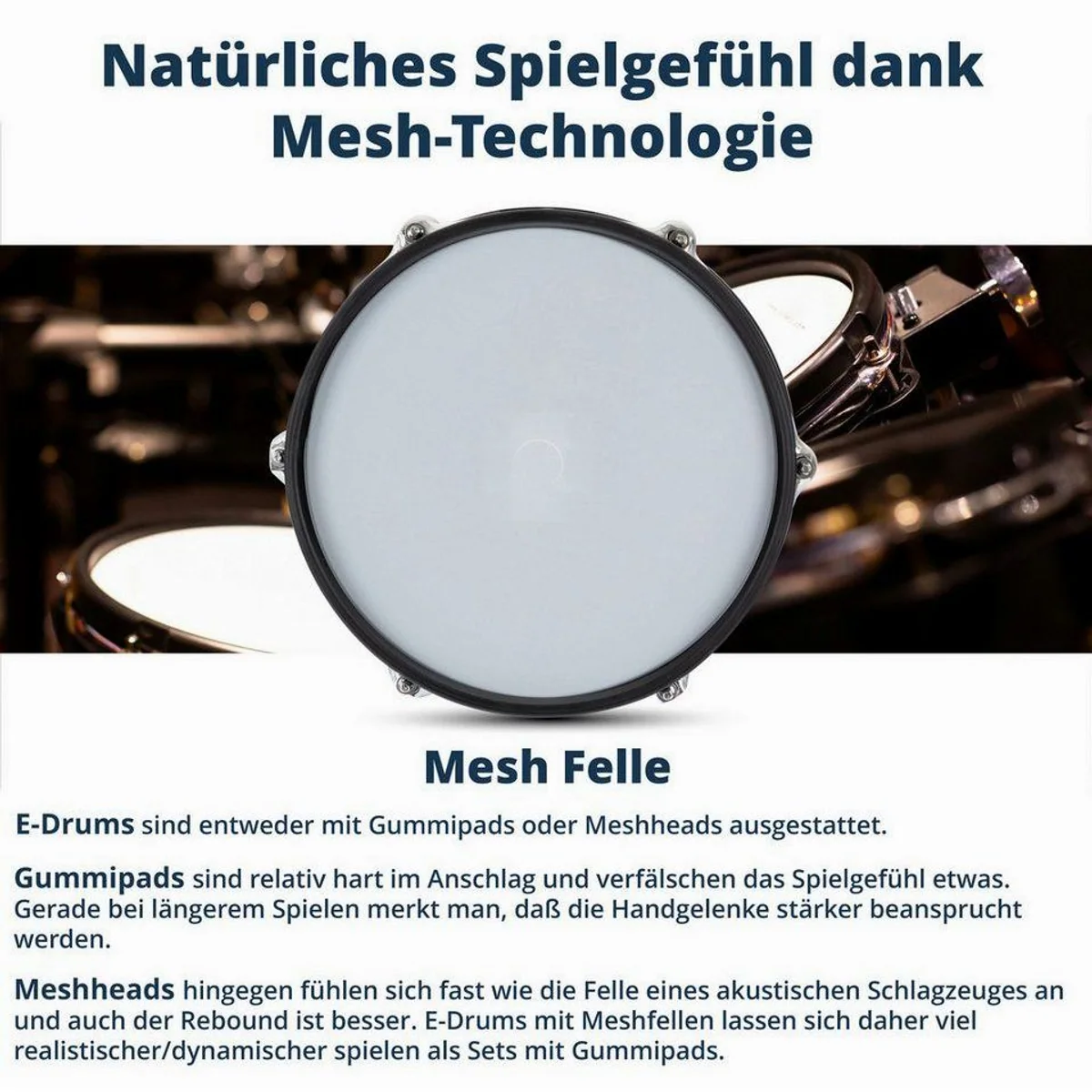 XDrum DD-530 E-Drum, 400 Sounds, Mesh Heads, Lernmodus — vielseitig für Bühne und Übung 4