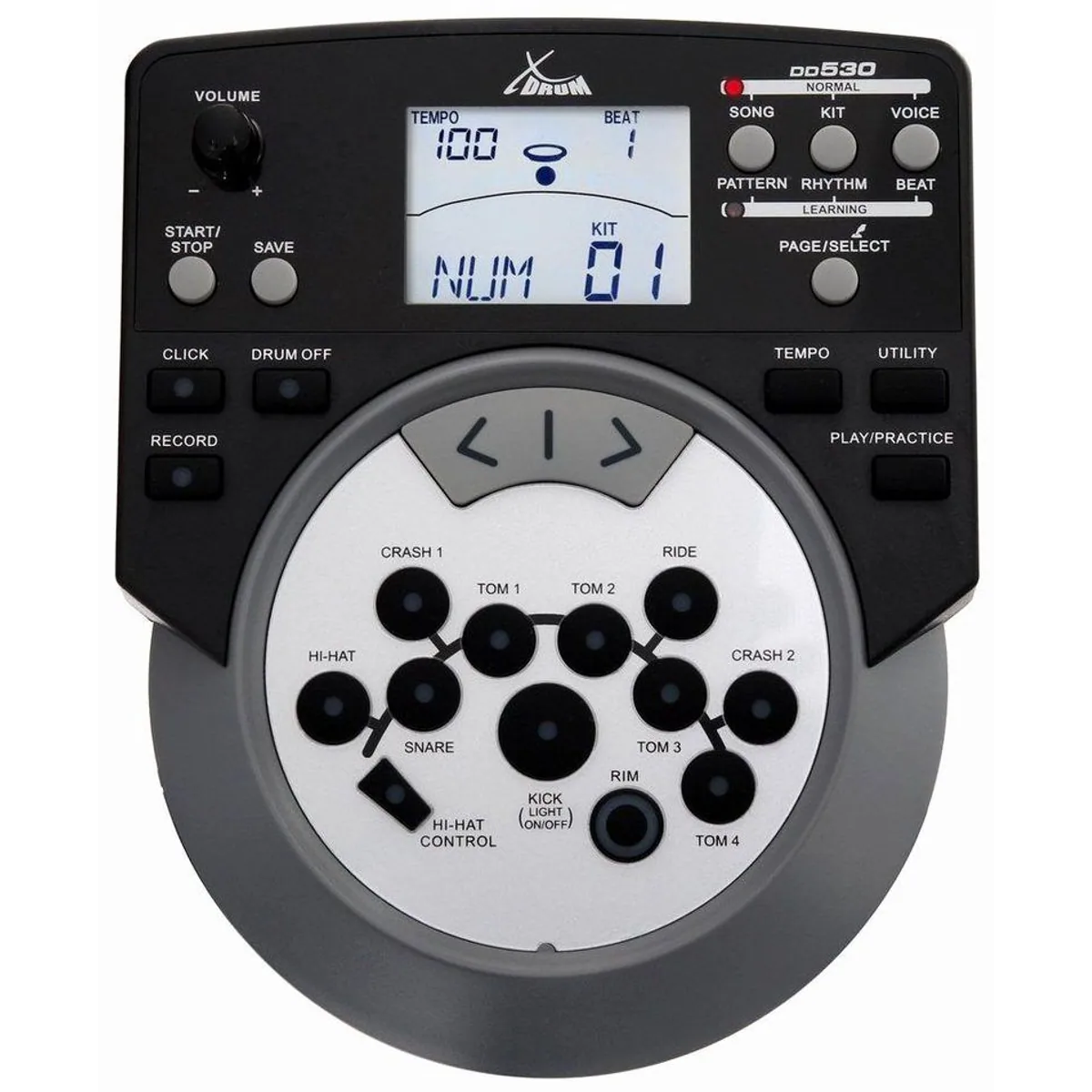 XDrum DD-530 E-Drum, vielseitige Nutzung, anschlagsdynamische Pads, Mesh Heads 3