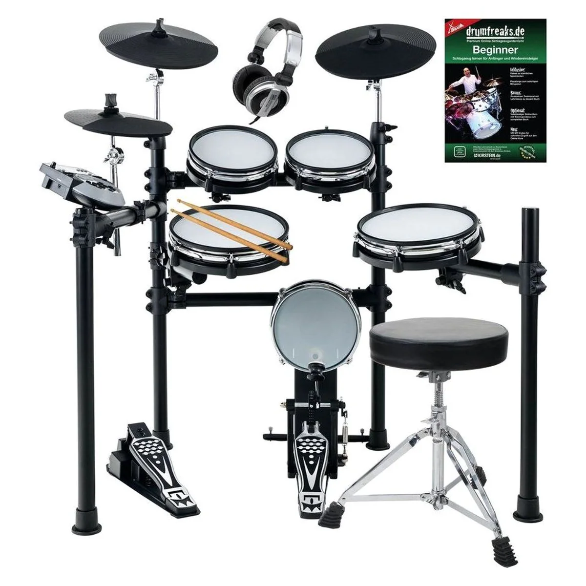 XDrum DD-530 E-Drum, vielseitig einsetzbar mit 45 Drumkits und Lernmodus