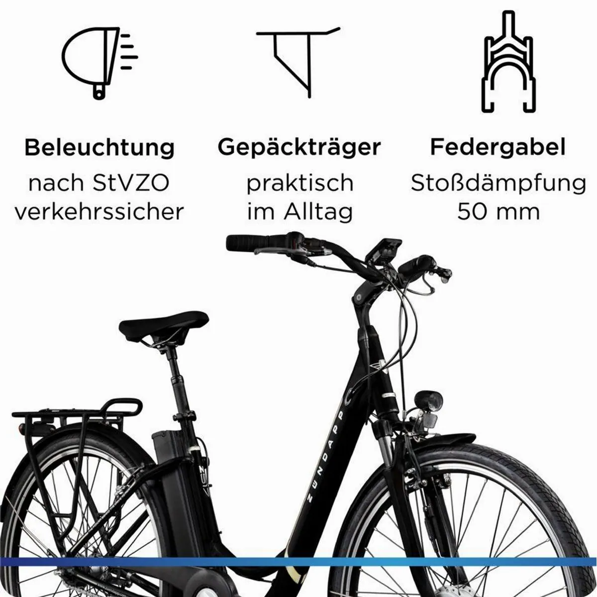Zündapp Z517 E-Bike Cityrad, 7-Gang Nabenschaltung, 531 Wh Akku 3