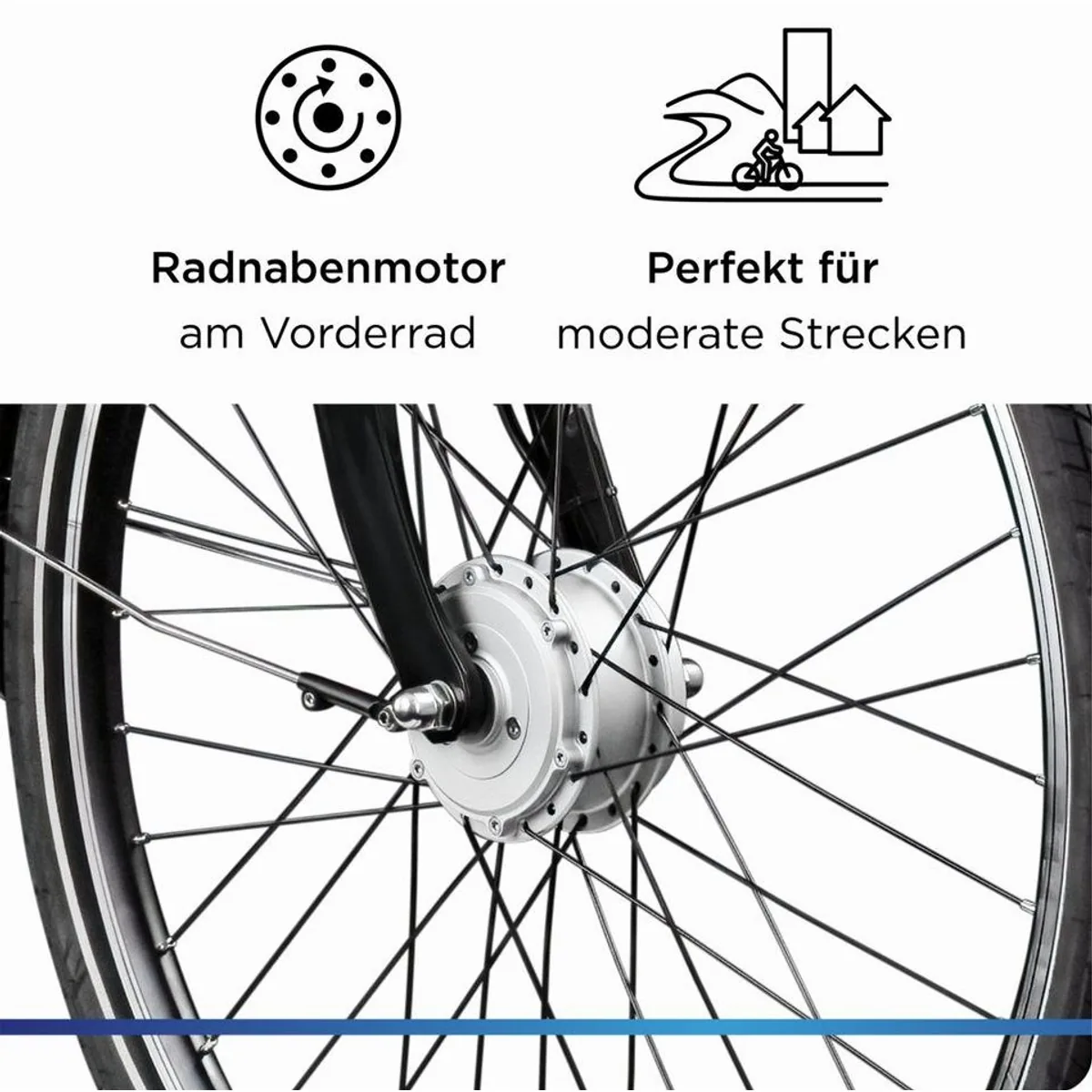 Zündapp Z510 E-Bike Cityrad, 3-Gang Nabenschaltung, 531 Wh Akku, Retro-Design 4