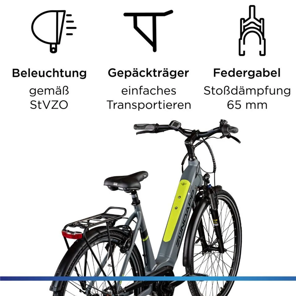 Zündapp E-Bike Cityrad X600, Bosch Mittelmotor, 7 Gang Shimano Nexus, komfortabel und elegant 4