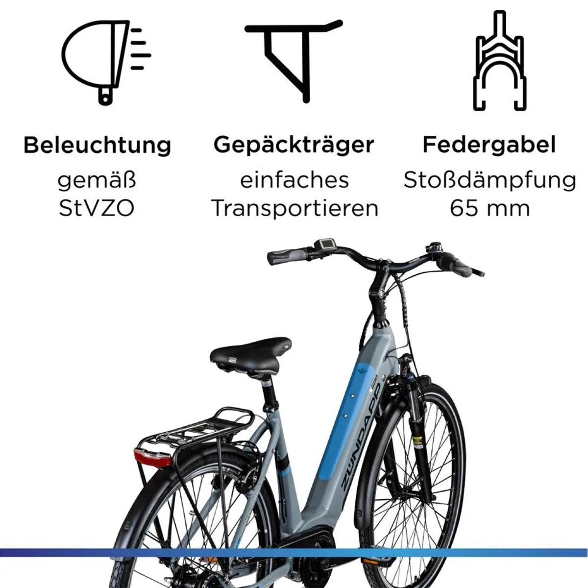 Zündapp X600 E-Bike Cityrad, Bosch Mittelmotor, 7-Gang Shimano Nexus 4