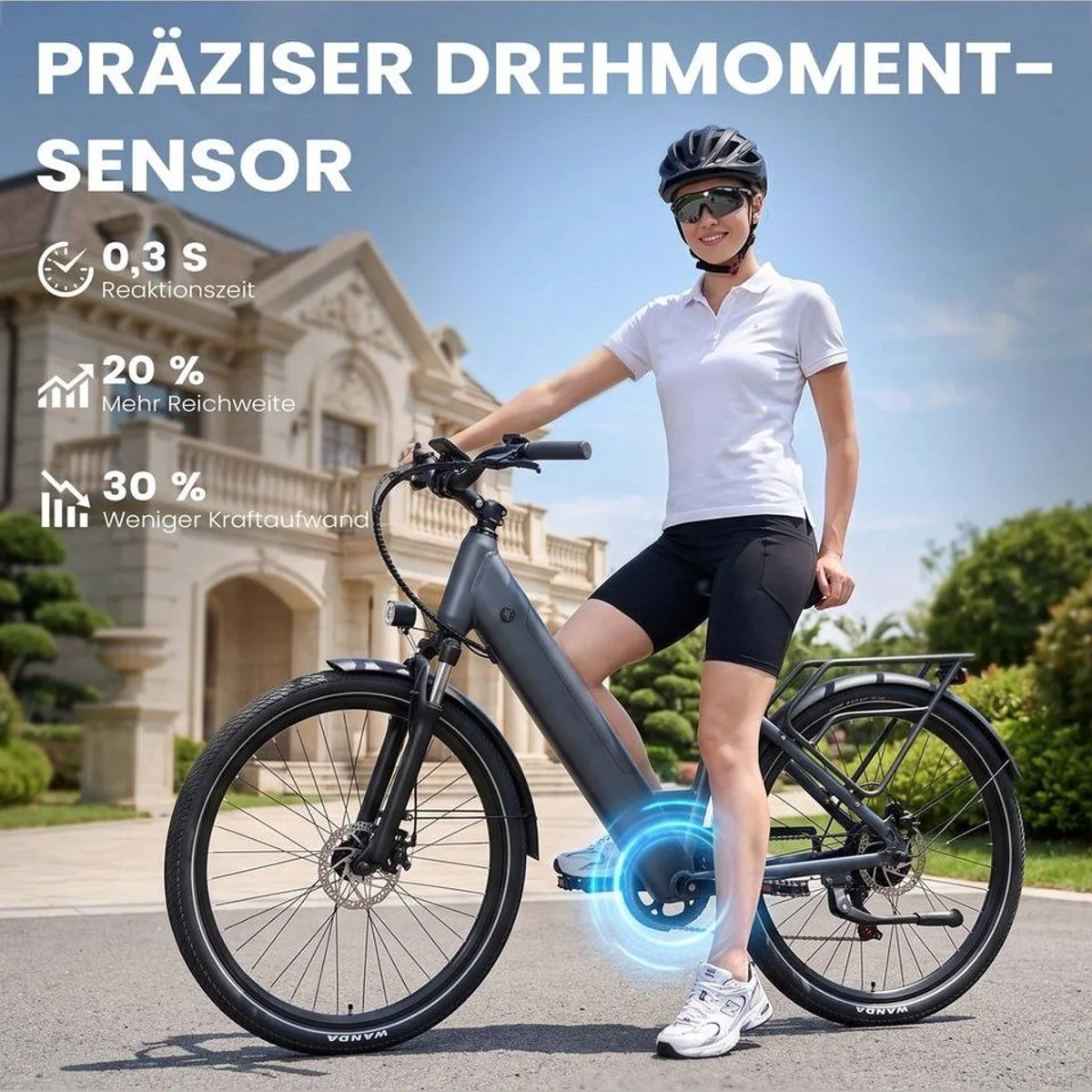 ZWHEEL City E-Bike, 250W Motor, 48V Akku, 140 km Reichweite 5
